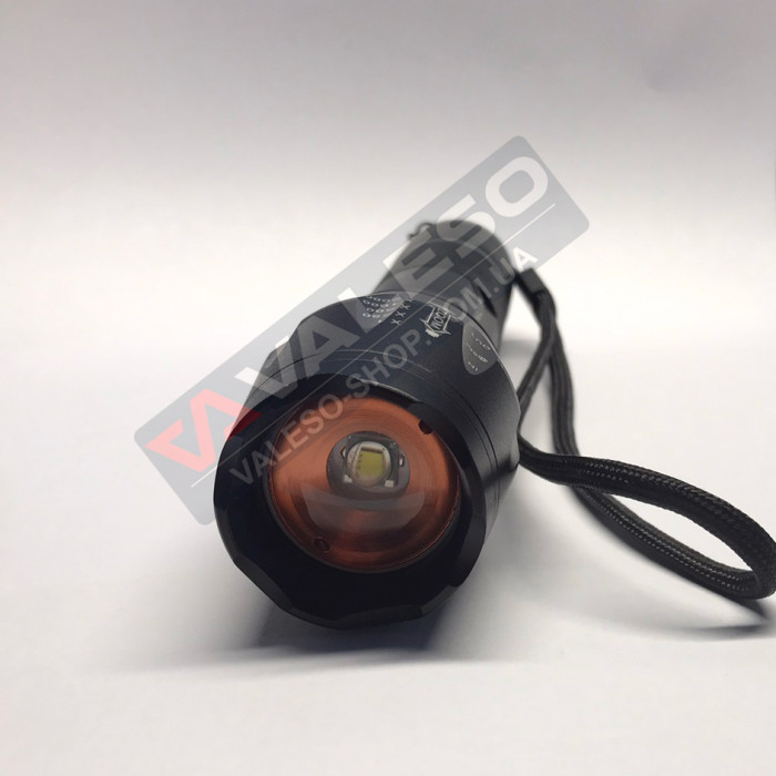 Фонарик Sirius T6 800Lm в черном корпусе из алюминия и линзой