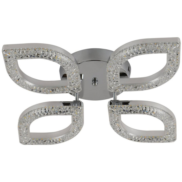 Sirius 2721/4 CR - стельова LED люстра на 4 пелюстки з пультом керування