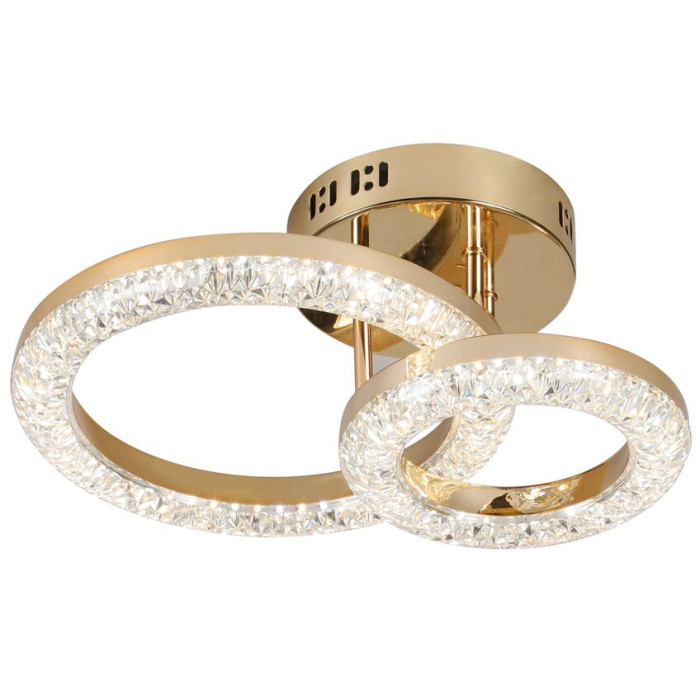 Sirius 2723/1+1 GD - ring-shaped classic LED chandelier with 2 shades