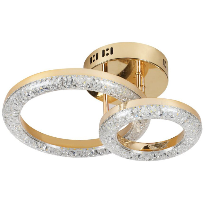 Sirius 2723/1+1 GD - ring-shaped classic LED chandelier with 2 shades