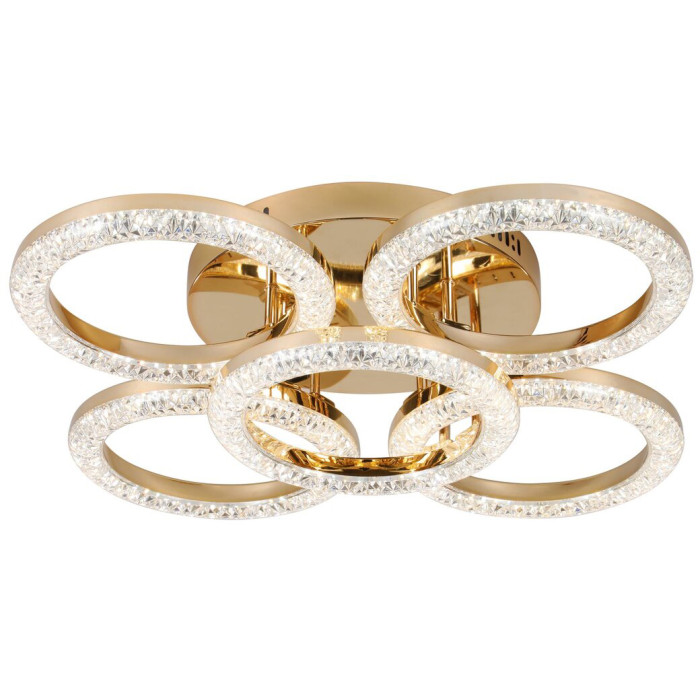 Sirius 2723/4+1 BG GD - powerful LED chandelier with "gold" coating on 5 shades