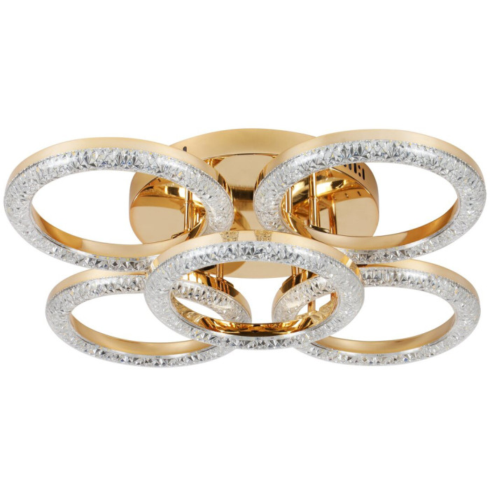 Sirius 2723/4+1 BG GD - powerful LED chandelier with "gold" coating on 5 shades