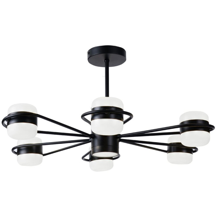 Sirius B N4557/6 BK - LED ceiling chandelier on a stem with 6 shades