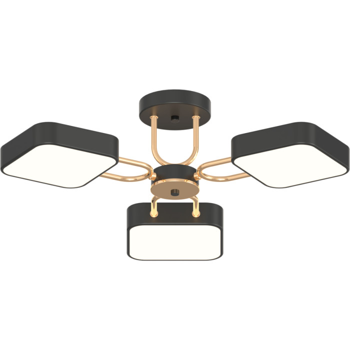 Люстра Valeso XI3362-3 Черный+Золото - потолочная, 3 LED плафона мощностью 54 Вт