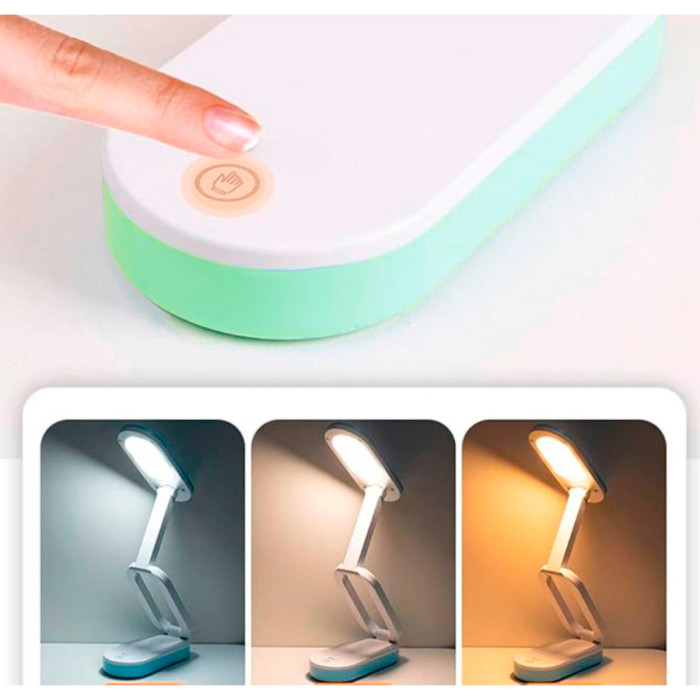 Valeso 1964 Green - desktop foldable LED lamp battery-powered