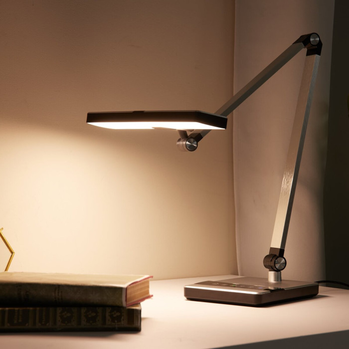 Sirius BL 1105 C silver - desktop LED lamp with fast charging