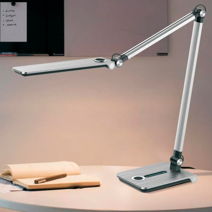 Sirius BL 1121 brushed silver - LED desk lamp with dimmer