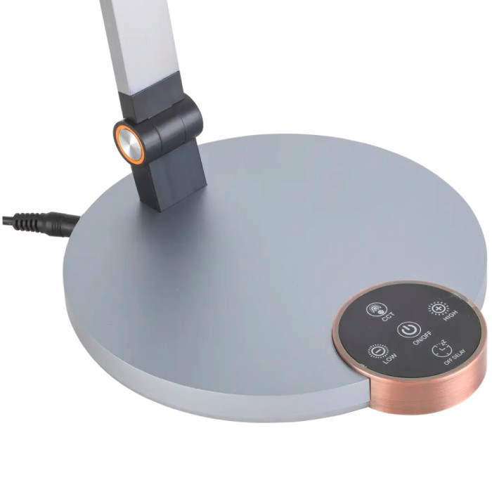 Sirius BL 1131 C matte gray - tall LED table lamp touch + charger for phone