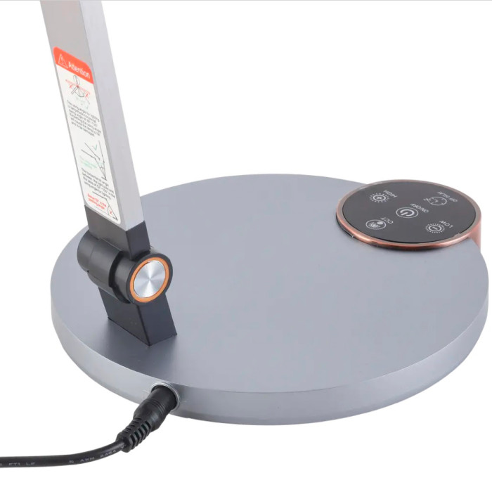 Sirius BL 1131 C matte gray - tall LED table lamp touch + charger for phone