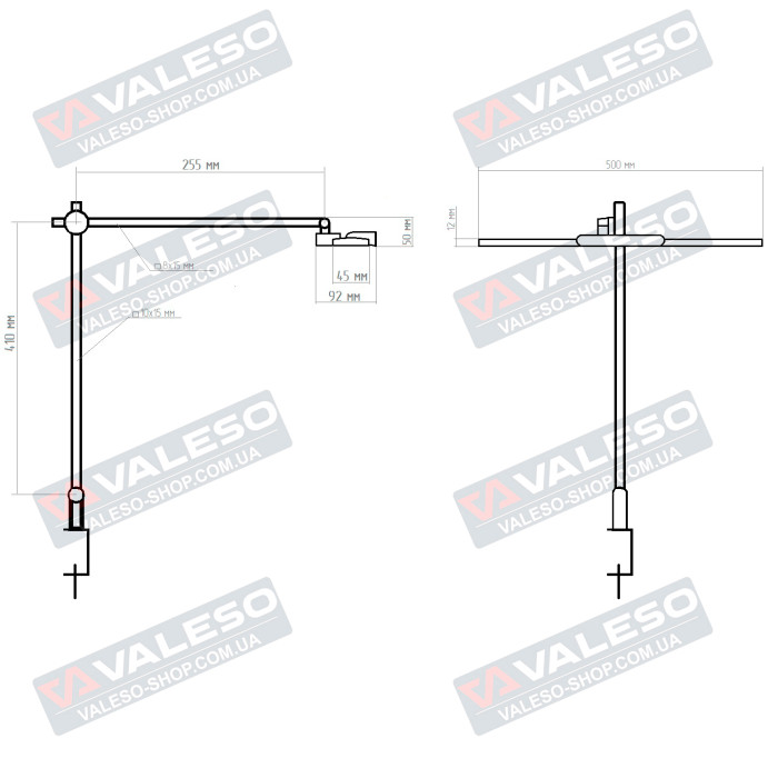 Sirius BL 1321 D silver - LED office lamp on a high clamp