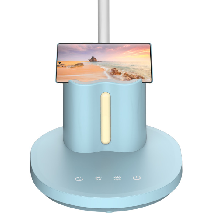 Sirius BL 1503 blue – LED desktop lamp 9 W with phone stand