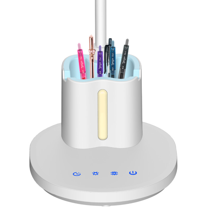 Sirius BL 1503 white – desktop LED lamp with organizer and phone stand