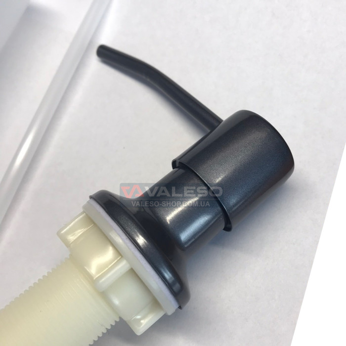 Dispenser Valeso 104 PVD Black for kitchen sink; push-type