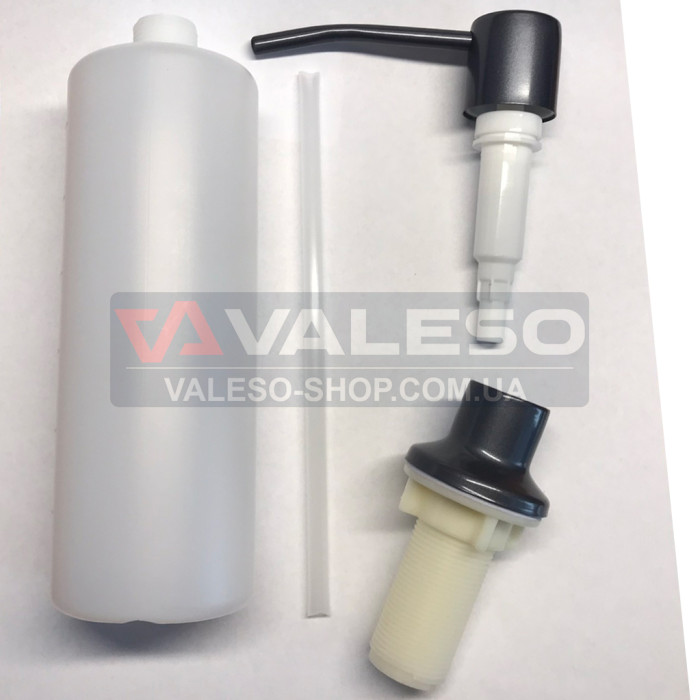Dispenser Valeso 104 PVD Black for kitchen sink; push-type