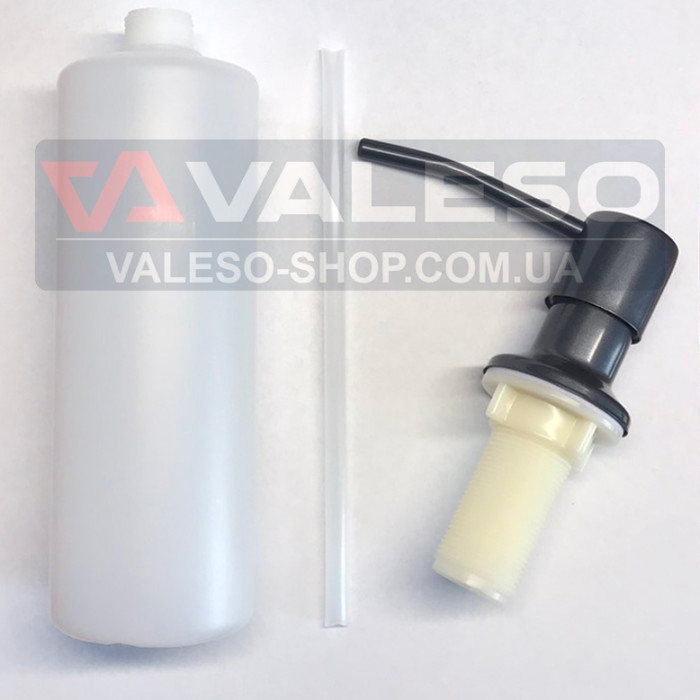 Dispenser Valeso 104 PVD Black for kitchen sink; push-type
