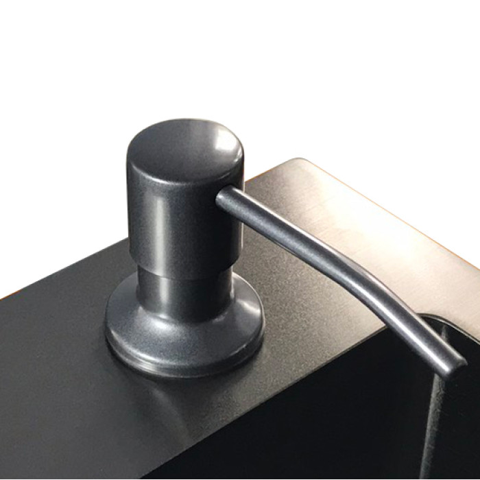 Dispenser Valeso 104 PVD Black for kitchen sink; push-type