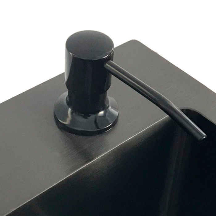 Valeso 104 Black Gloss Push-Type Dispenser for Kitchen Sink