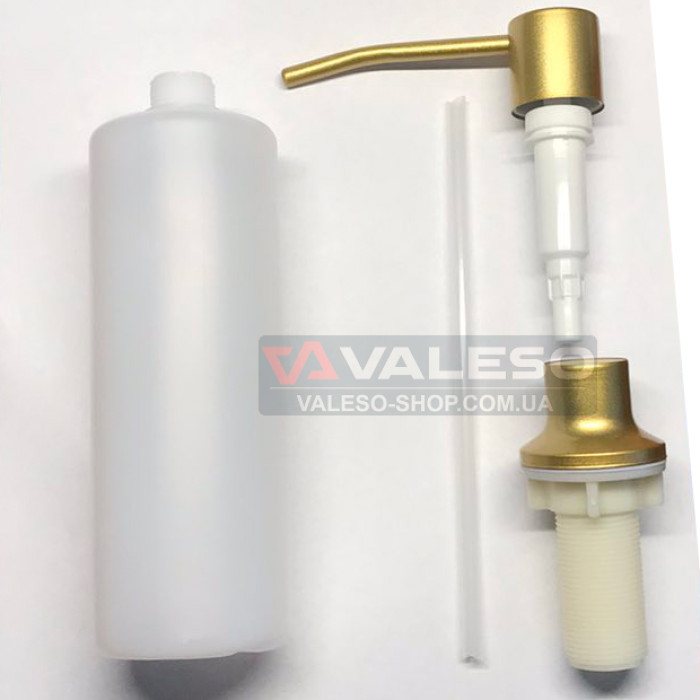 Dispenser Valeso 105 gold - built-in to sink with push dispensing
