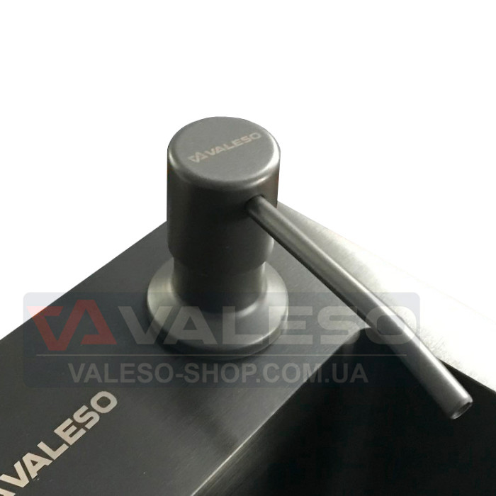 Дозатор Valeso SR3 графит - нажимной, врезного монтажа, с трубкой длиной 1 метр