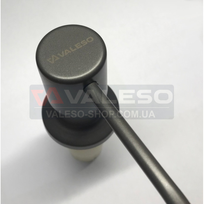 Дозатор Valeso SR3 графит - нажимной, врезного монтажа, с трубкой длиной 1 метр
