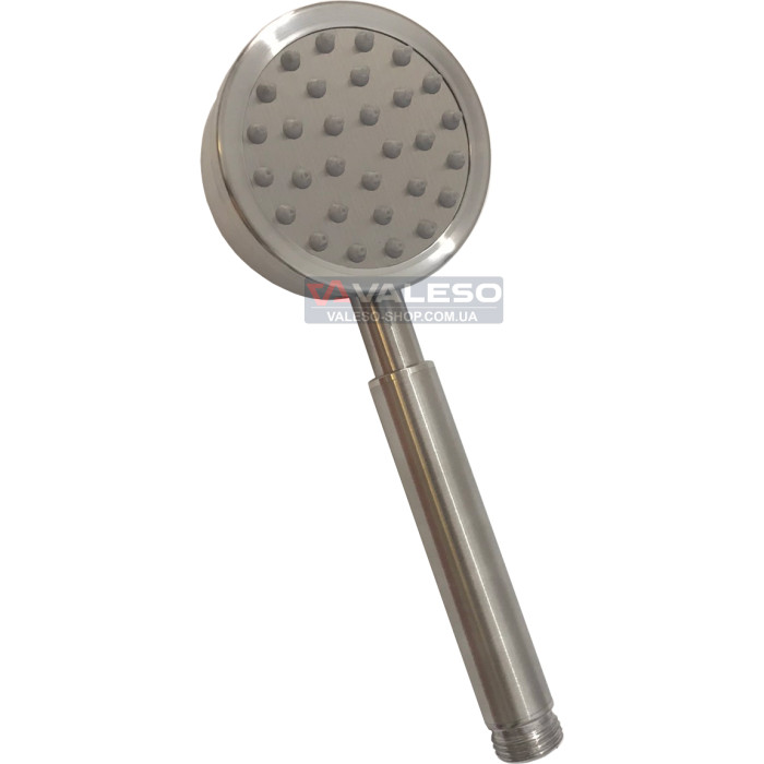 Valeso 349 N – 80 mm stainless steel handheld shower head with anti-limescale protection