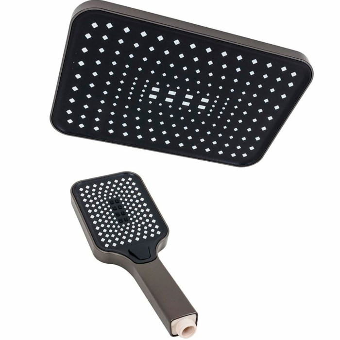 Valeso NSA 061 black – 2-piece shower set: handheld and overhead shower head