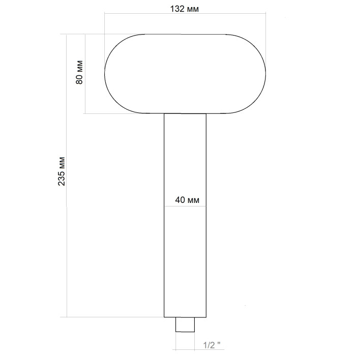 Valeso NSY 013 - ручний душ овальної форми на 4 режими + функція стоп