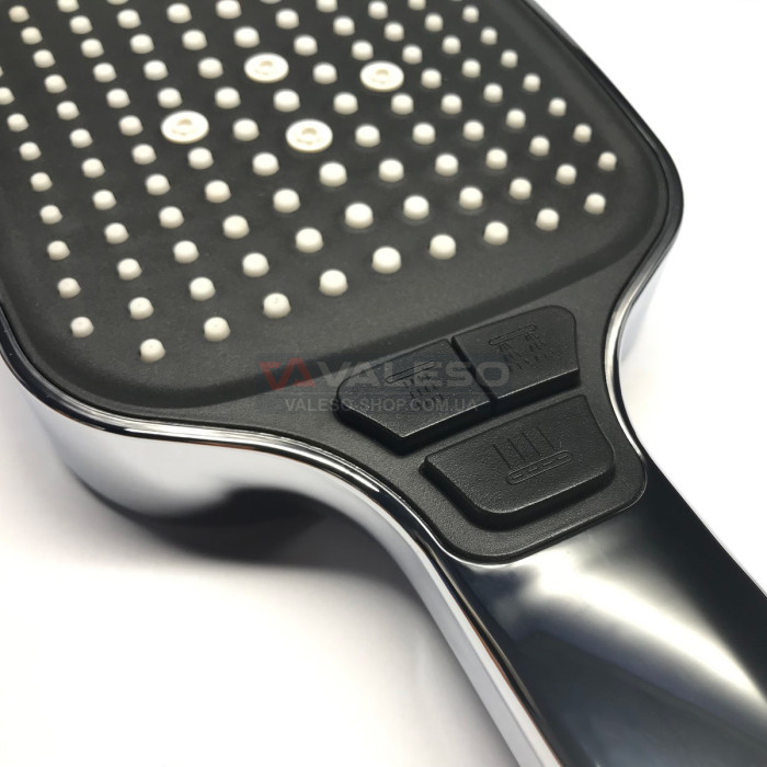 Valeso NSY 029 - хромований ручний душ 120×120 мм з кнопковим перемиканням режимів