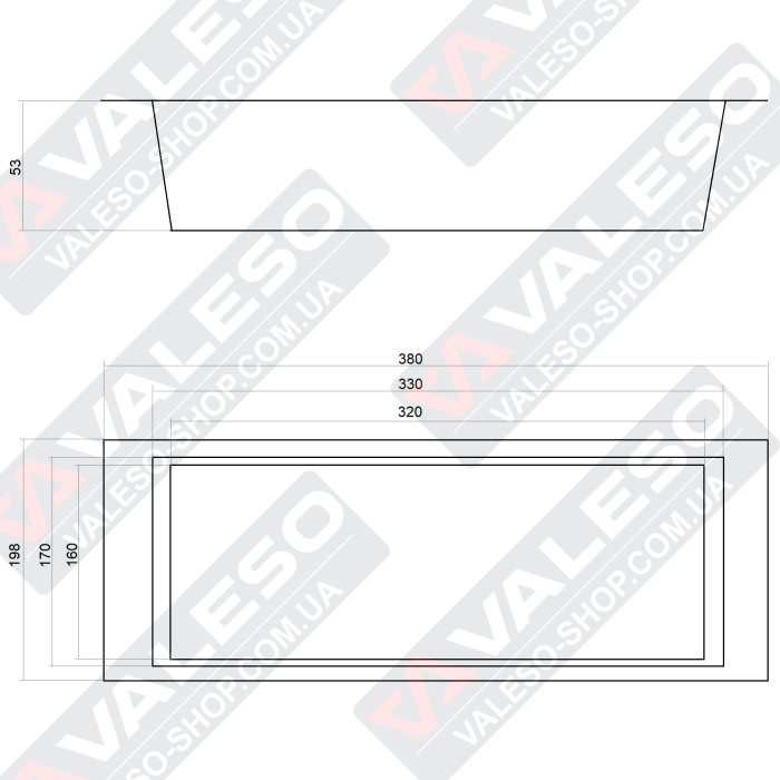 Корзина для кухонной мойки Valeso HDB 901 (380*200 мм) из нержавеющей стали
