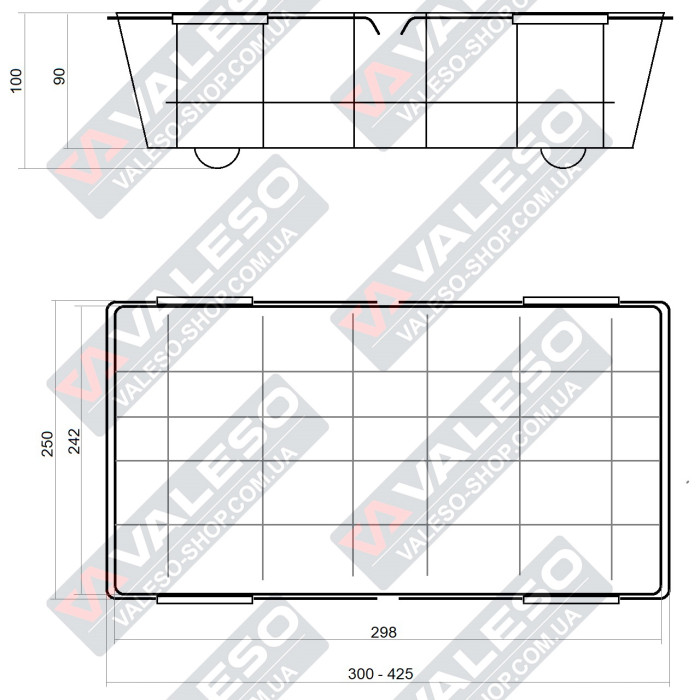 Корзина для кухонной мойки Valeso L2007 из хромированной нержавеющей стали 