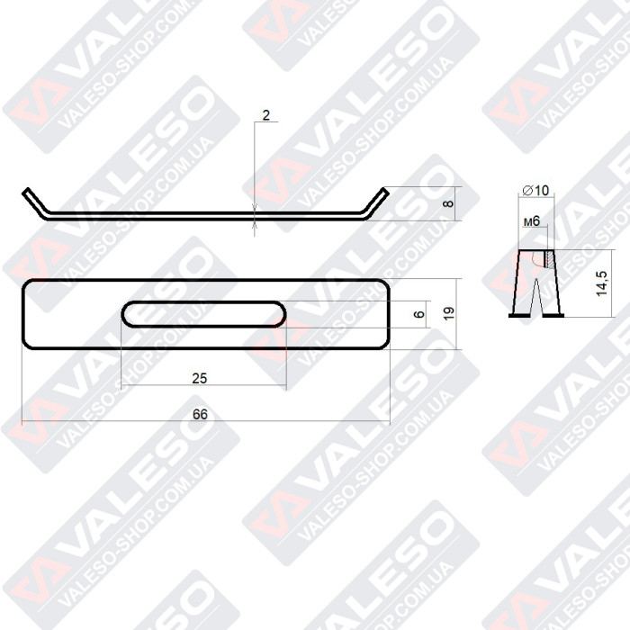 Valeso mounting for granite undermount sinks with screws and special plates