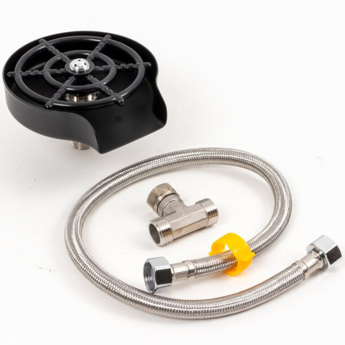 Valeso CW2 Black matte rinser - flush-mount, made of stainless steel