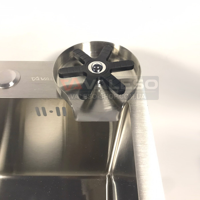 Valeso RWP2 Inox rinser - flush-mount glass rinser; brushed stainless steel