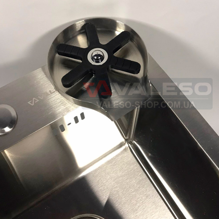 Valeso RWP2 Inox rinser - flush-mount glass rinser; brushed stainless steel