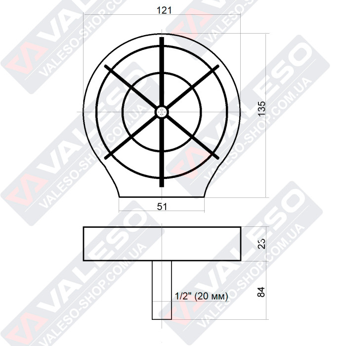 Valeso RWP2 Inox rinser - flush-mount glass rinser; brushed stainless steel