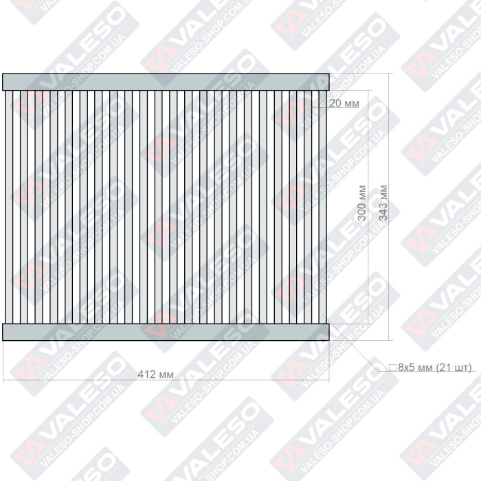 Valeso 615 Roll Mat, size 34 × 41 cm for kitchen sink