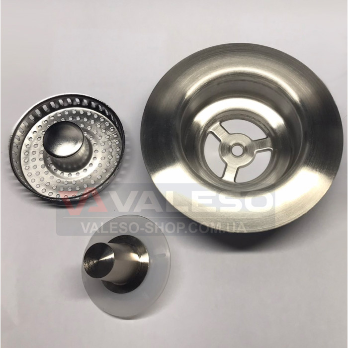Click-Clack drain valve Valeso DR108 Brush with mesh for kitchen sink