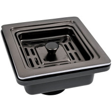 Valeso Handmade PVD Black Square Siphon Top