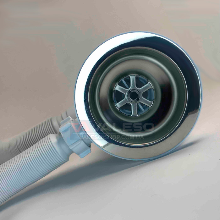 Valeso 313 siphon for sinks with side overflow