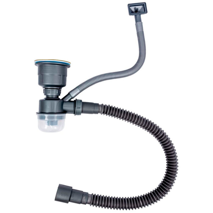 Valeso 904 gold siphon for Handmade series sinks made of stainless steel, euro-siphon compatible