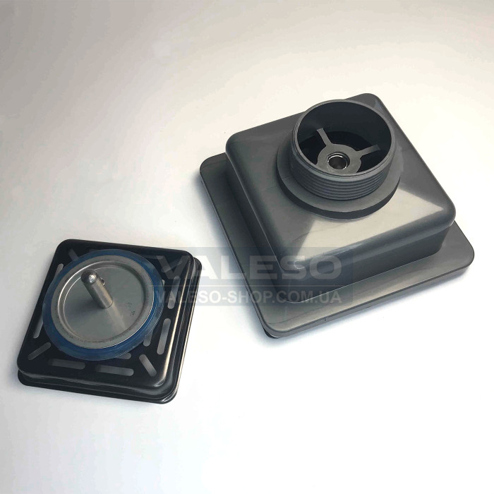 Valeso Handmade PVD Black square siphon top for stainless steel sinks