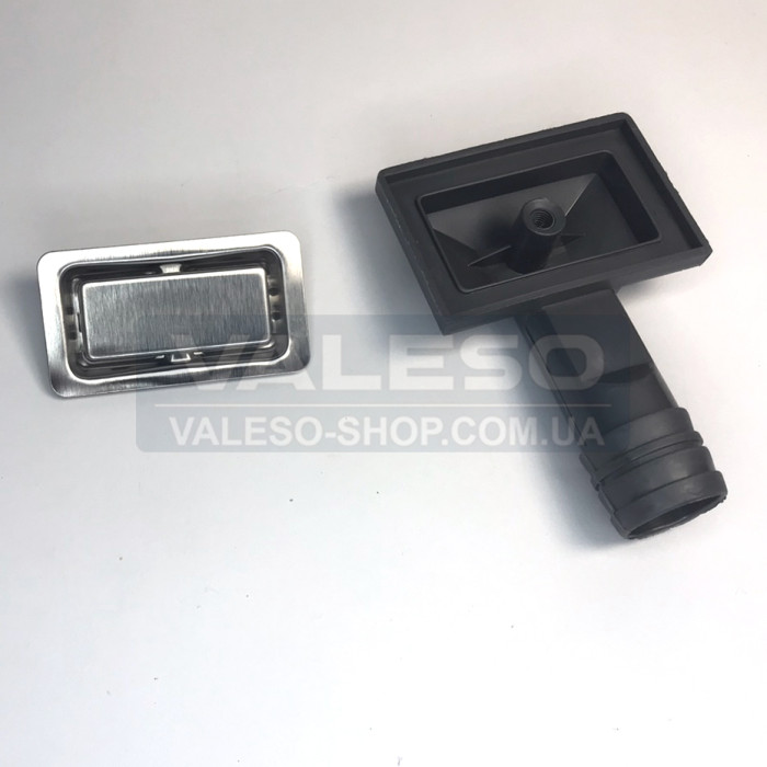 Valeso Handmade square siphon for stainless steel kitchen sinks of the corresponding series