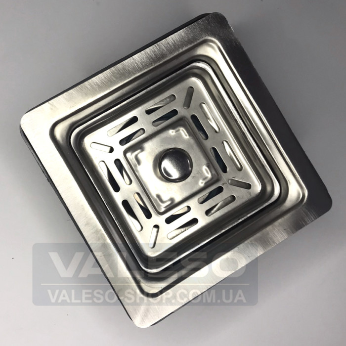 Valeso Handmade square siphon for stainless steel kitchen sinks of the corresponding series
