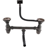 Valeso double siphon for steel sinks