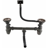 Valeso double siphon for steel sinks